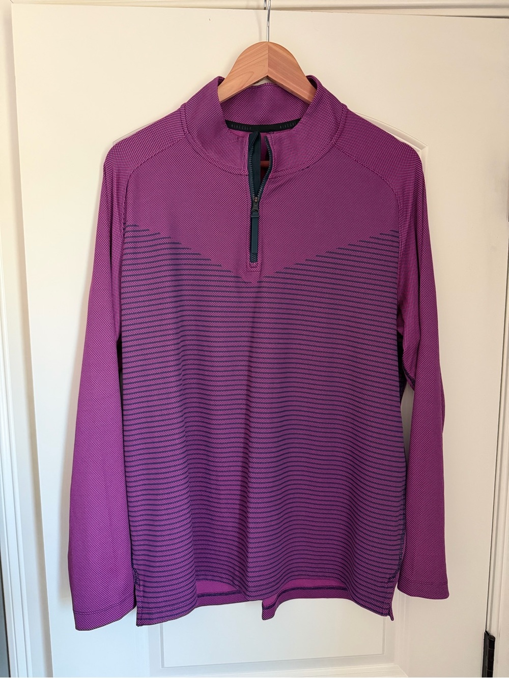 Nike Men's Dri-Fit ADV Purple Quarter-Zip Long Sleeve Sweater